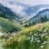 paint landscapes in watercolor