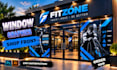 design creative shopfront or storefront window graphics
