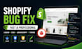 fix bugs and issues in your shopify store