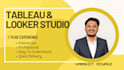 create tableau and looker studio dashboards and data visualizations