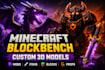 create custom minecraft blockbench 3d models, mobs, items, blocks and props
