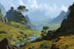 design detailed fantasy landscapes and environment