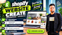 a professional shopify website for your online store