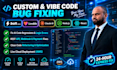 fix custom and ai vibe code bugs, apis, webhooks and deploy to AWS