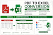 manually convert PDF to excel, scanned PDF and image to excel