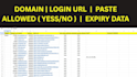 check website login url and paste allowed testing