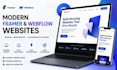 design a modern responsive framer landing page framer website webflow site