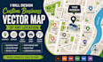 design a custom business vector map of any location