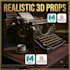 create realistic 3d props models and assets
