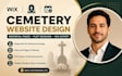 design wix cemetery website memorial page plot booking website wix website