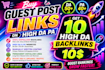 write and publish guest post on high da sites