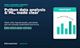 do data analysis, machine learning and data visualization in python