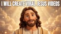 create a 3d pixar style jesus video with your custom encouraging message