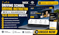 do driving school driving instructor wix squarespace taxi booking website