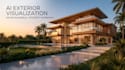 create ai exterior visualization, house rendering and property animation