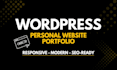build a wordpress personal website or portfolio