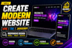 create a modern resposive website using html css react