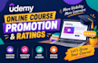 udemy online course promotion, ratings