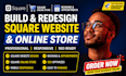 build business square website square online store squarespace redesign with SEO