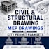 do civil and structural drawing, mep drawings for city permit plan sets