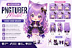 create a custom pngtuber model, chibi hand drawn
