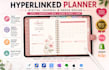 design hyperlinked planner,  etsy digital planner, digital journal, KDP journal