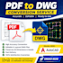 convert PDF and image to autocad dwg drawing