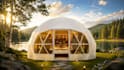 design 3d glamping dome, tiny house, cabin, cabana interiors