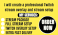 create a professional twitch stream overlay and stream setup