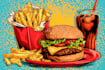 create a food pop art illustration