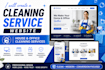 create a cleaning website for house office cleaning service website