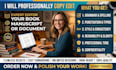professionally copy edit your book, manuscript, or document