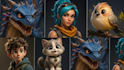 make a stylized 3d character model, animal model, 3d creature, cute 3d character
