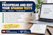 proofread and edit spanish texts professionally