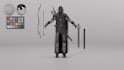 create a 3d game character model for games, animation and rendering