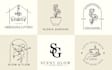 create a unique floral logo with elegant botanical and artistic