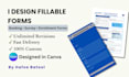 design fillable and interactive forms within 24 hours