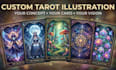 illustrate custom tarot cards from your concept