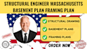 structural engineer massachusetts basement plan framing and foundation plan