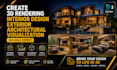 create 3d rendering interior design exterior architectural visualization 3ds max