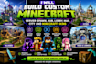 build custom minecraft server spawn, hub, lobby, map, city and minecraft skins