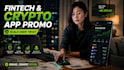 launch fintech web3 app promo finance crypto software blockchain saas ai video