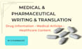 write medical and pharmaceutical articles and content