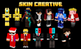 create custom minecraft skin, HD 3d skin, pvp roleplay, anime skin and character