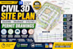 create civil site plans, grading, drainage, utility and permit drawings