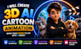 create 3d ai cartoon animation
