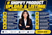 do shopify product listing and data entry