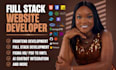 do website development as full stack web developer, front end, backend developer