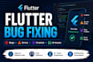 fix flutter app bugs errors crashes and UI issues