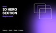 build a 3d hero section for your website landing page